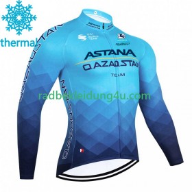 Radtrikot Winter Thermal Fleece Astana Qazaqstan 2023